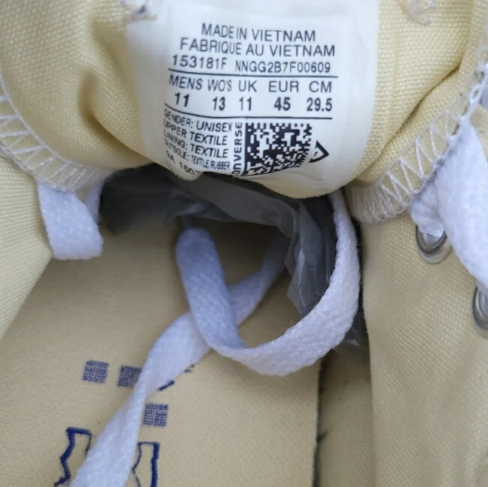 Converse All Star Chuck Taylor Metallic Gold White Sneaker Shoe Men 11 Women 13 - Picture 10 of 12